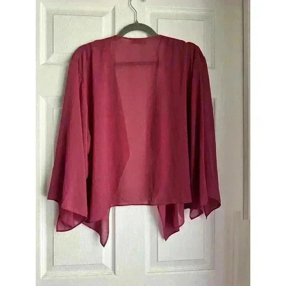 Kate Kasin Women Summer Cardigans Chiffon Loose Kimono Cape Mulberry Size XXL - Picture 5 of 5